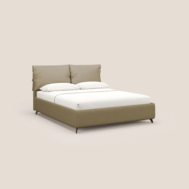 Susan lit rembourré avec coffre complètement déhoussable en microfibre détachable T11 beige