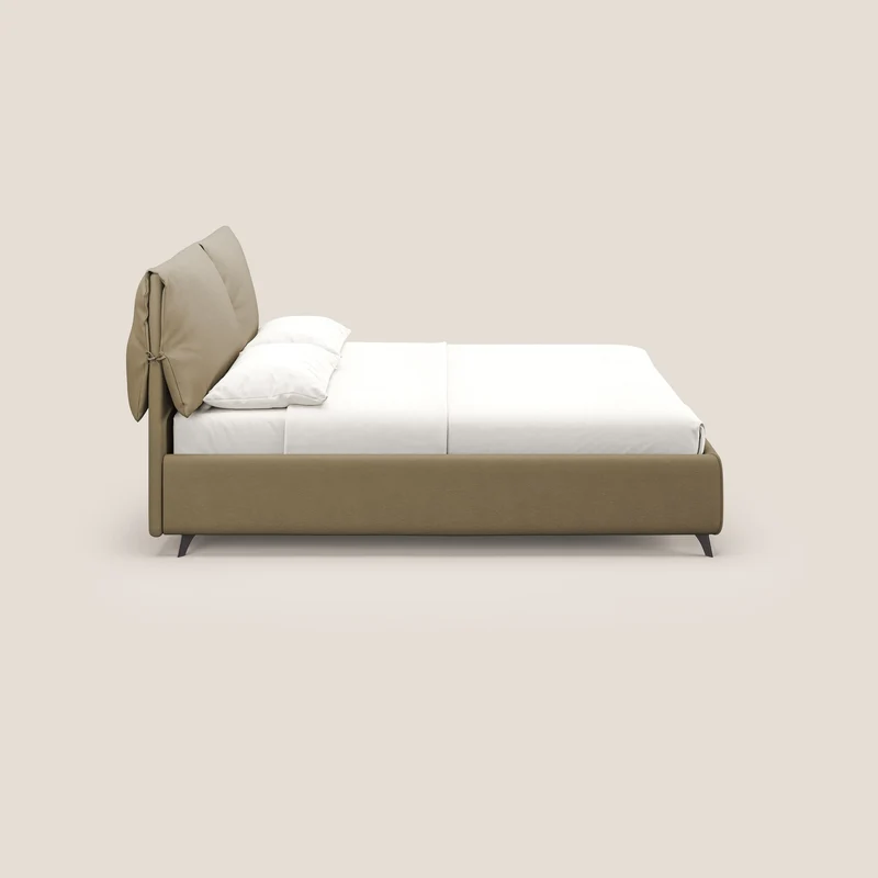 Susan lit rembourré avec coffre complètement déhoussable en microfibre détachable T11 beige
