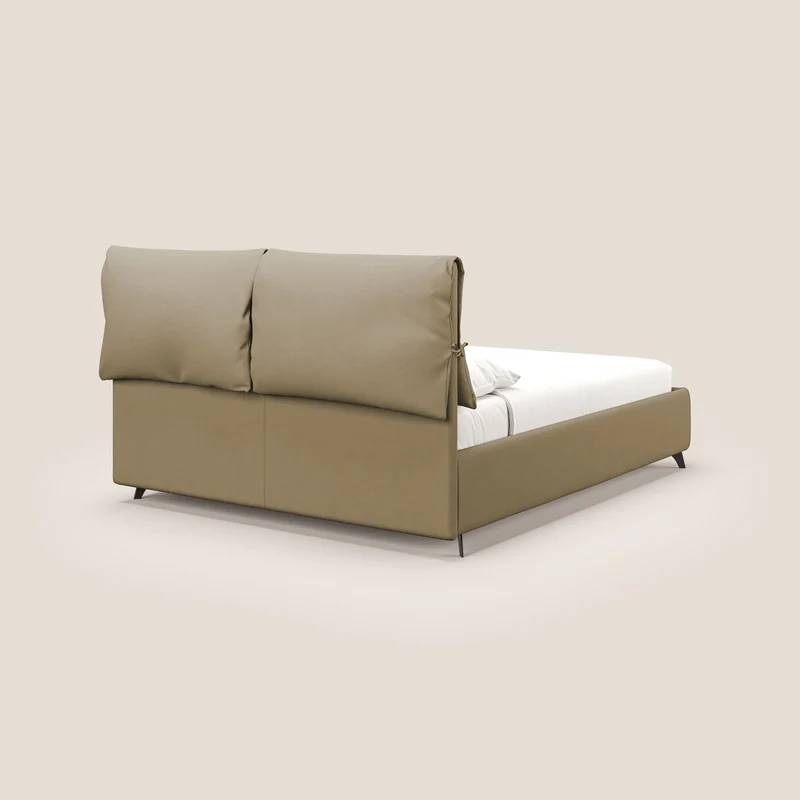 Susan lit rembourré avec coffre complètement déhoussable en microfibre détachable T11 beige