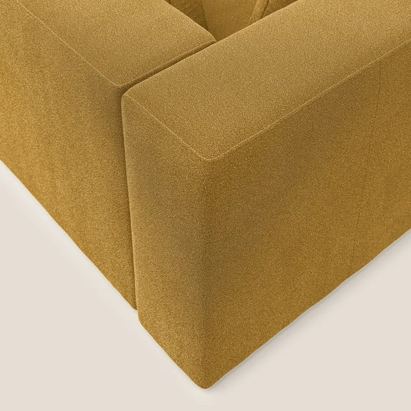 Nettuno canapé d'angle modulable en bouclette douce T07 jaune