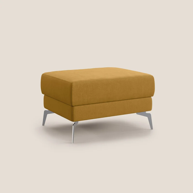 Star Pouf avec pieds hauts en microfibre imperméable T11 jaune