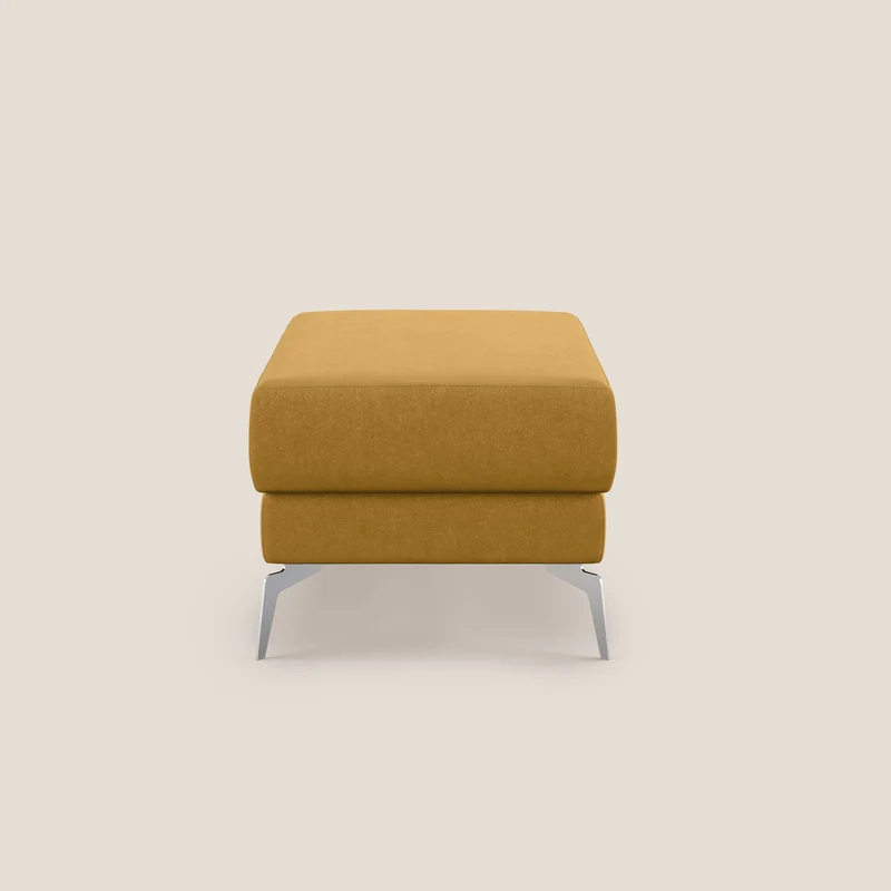 Star Pouf avec pieds hauts en microfibre imperméable T11 jaune