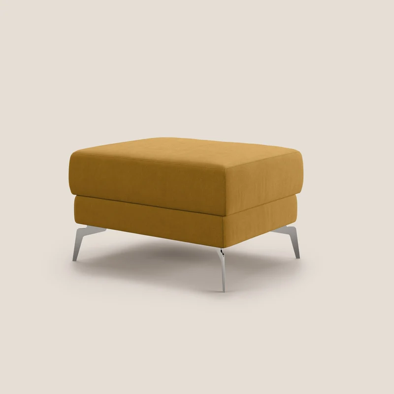 Star Pouf avec pieds hauts en microfibre imperméable T11 jaune