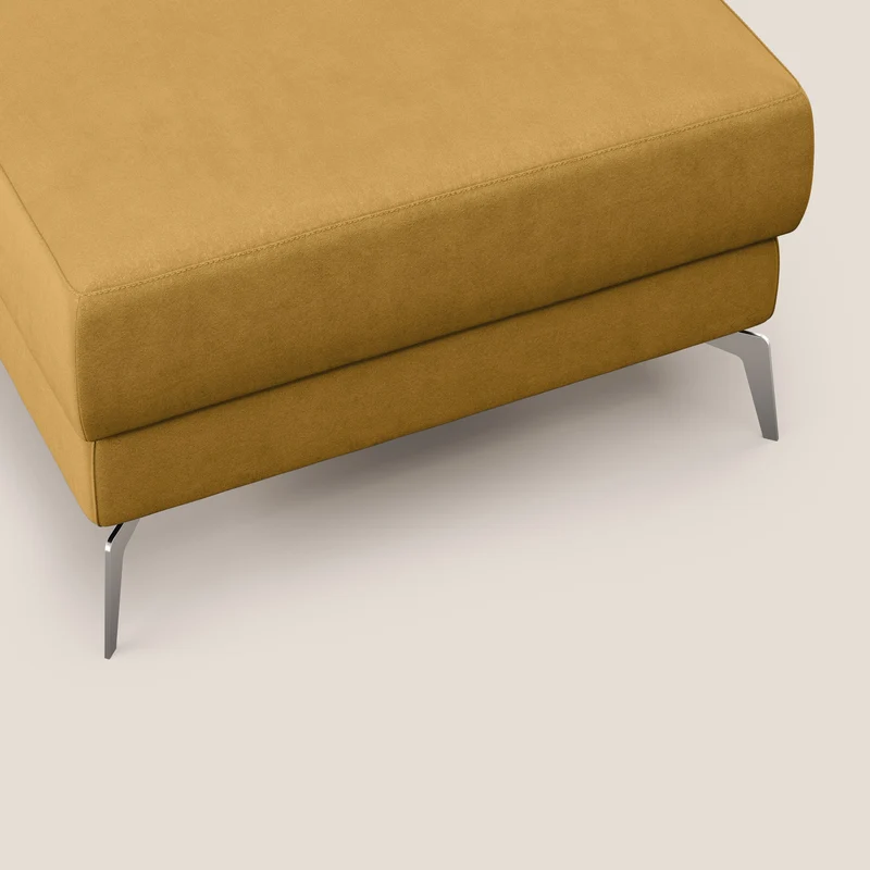 Star Pouf avec pieds hauts en microfibre imperméable T11 jaune