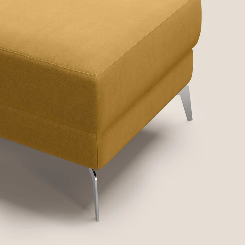 Star Pouf avec pieds hauts en microfibre imperméable T11 jaune