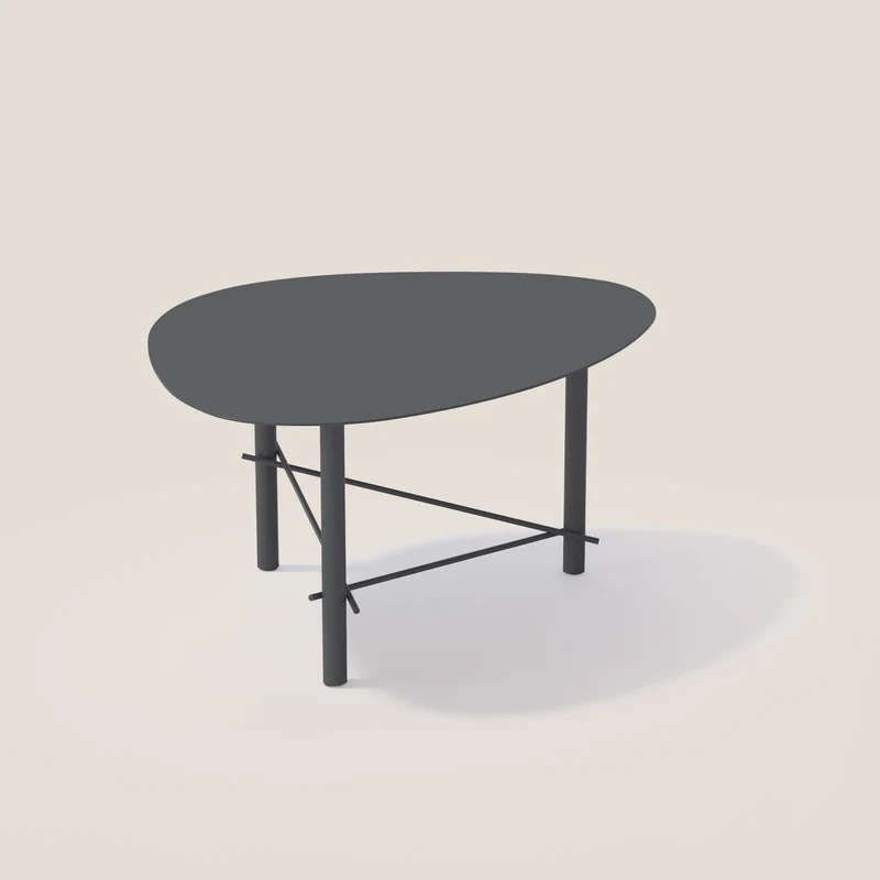 Cookie table basse de salon en métal graphite