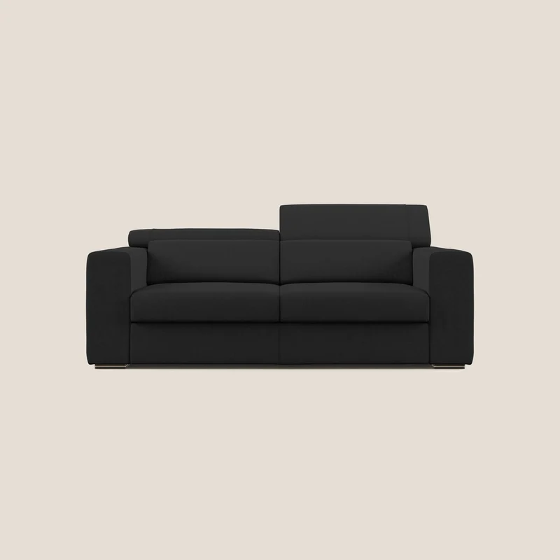 Vegas canapé avec têtières inclinables en microfibre imperméable T11 noir