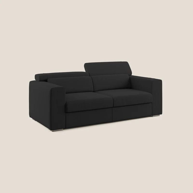 Vegas canapé avec têtières inclinables en microfibre imperméable T11 noir