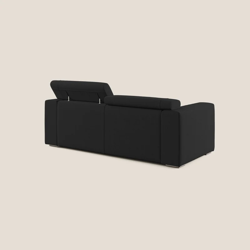 Vegas canapé avec têtières inclinables en microfibre imperméable T11 noir