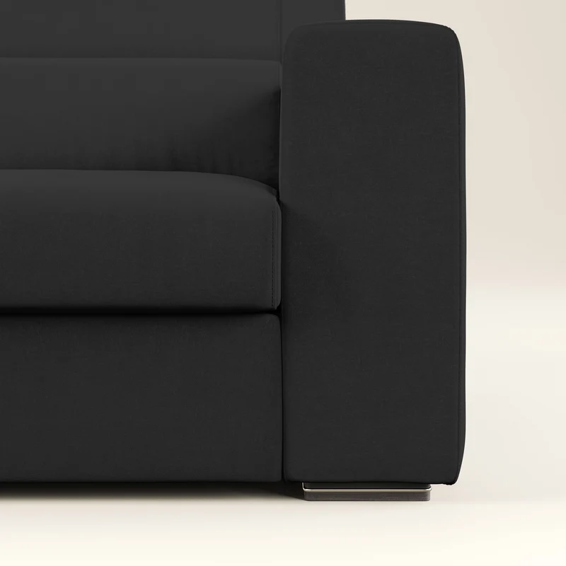 Vegas canapé avec têtières inclinables en microfibre imperméable T11 noir