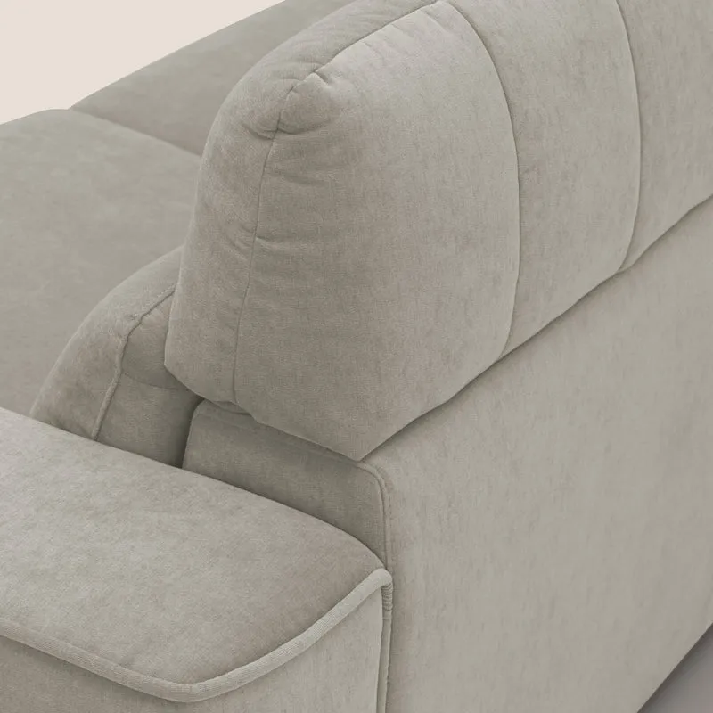 Clark canapé modulable d'angle REVERSIBLE avec option relax électrique en tissu détachable imperméable T17 crème