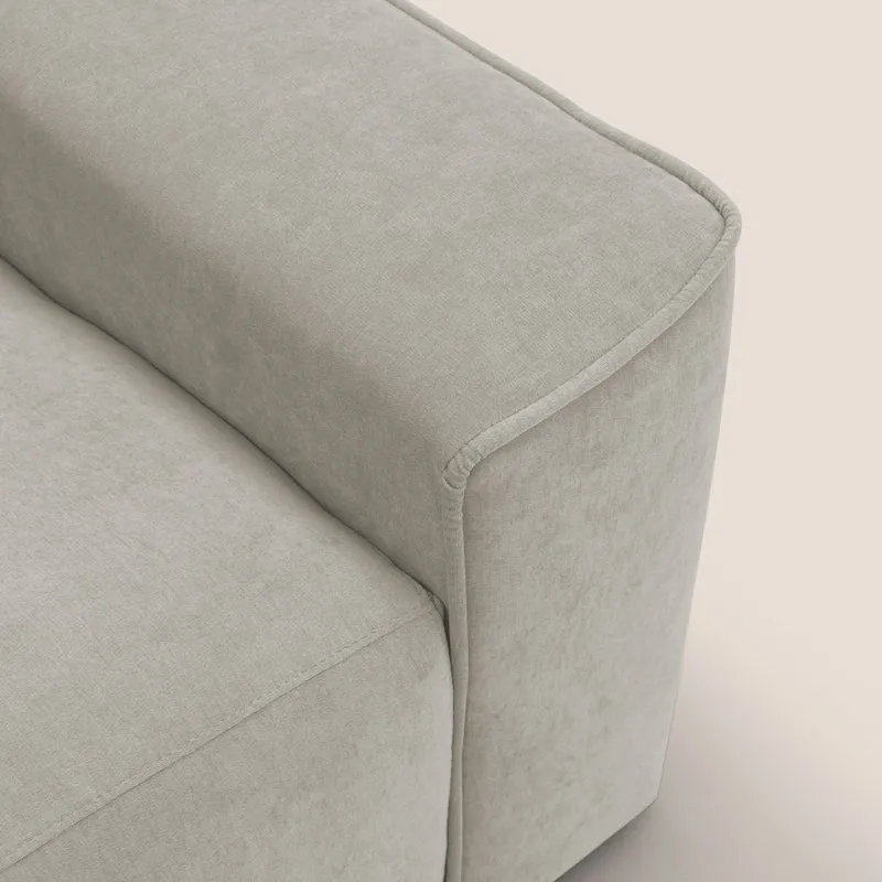 Clark canapé modulable d'angle REVERSIBLE avec option relax électrique en tissu détachable imperméable T17 crème