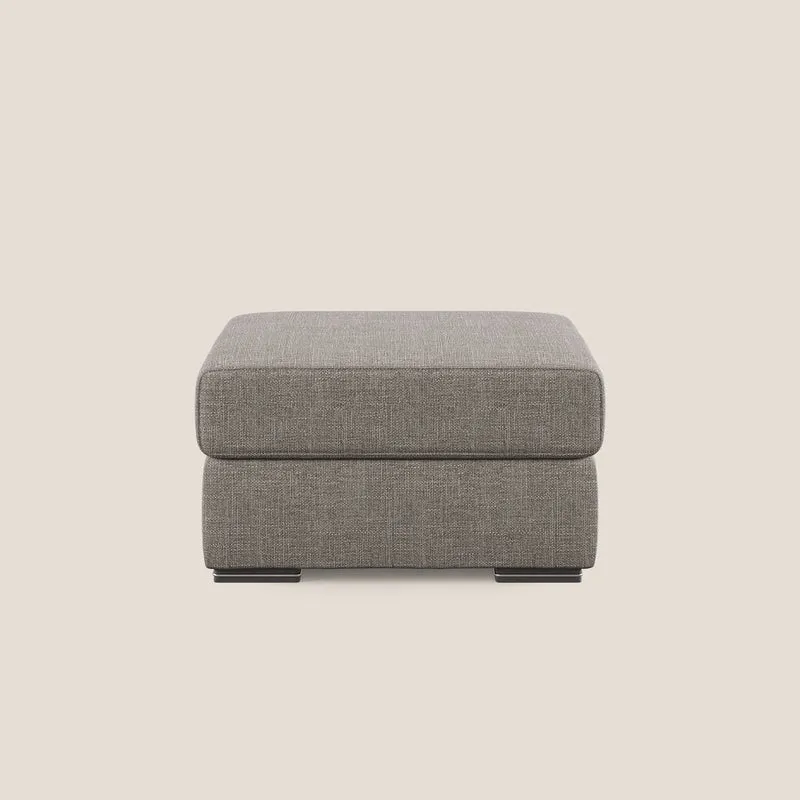 Sun pouf coffre en tissu imperméable doux entrelacé T06 Taupe tortora