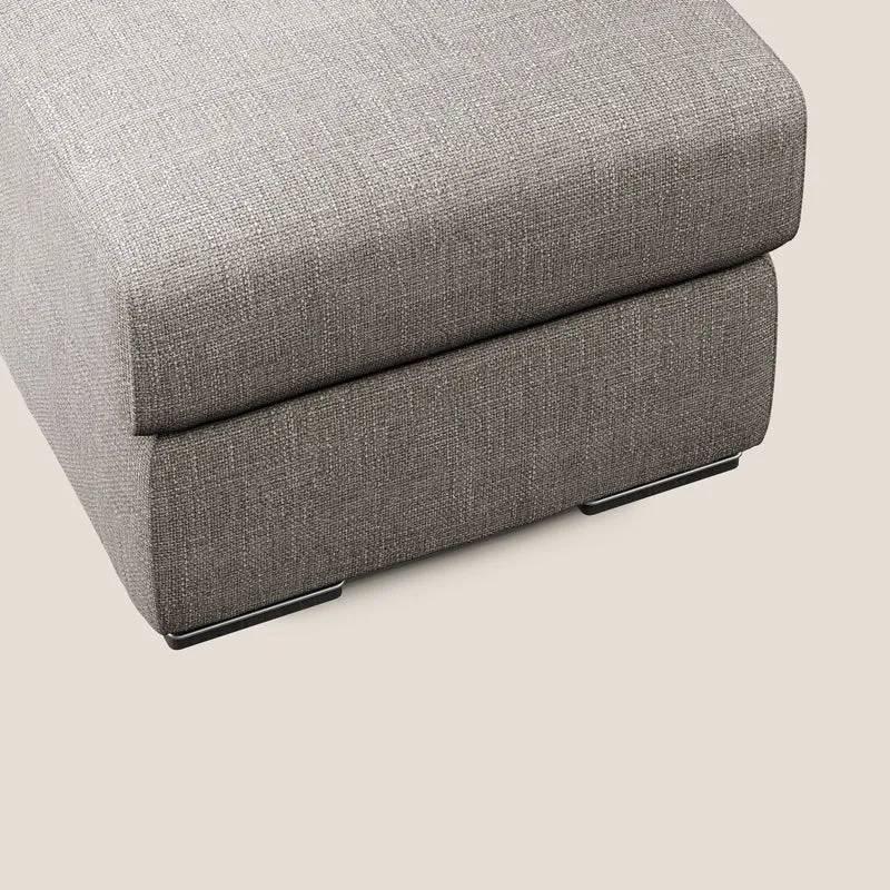 Sun pouf coffre en tissu imperméable doux entrelacé T06 Taupe tortora