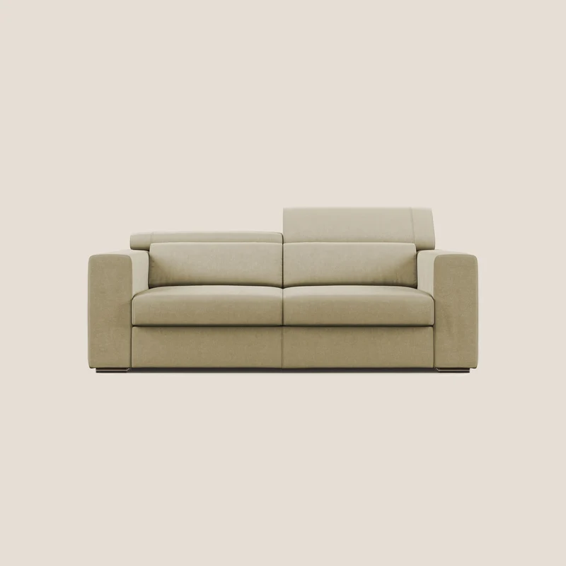 Vegas canapé avec têtières inclinables en microfibre imperméable T11 beige