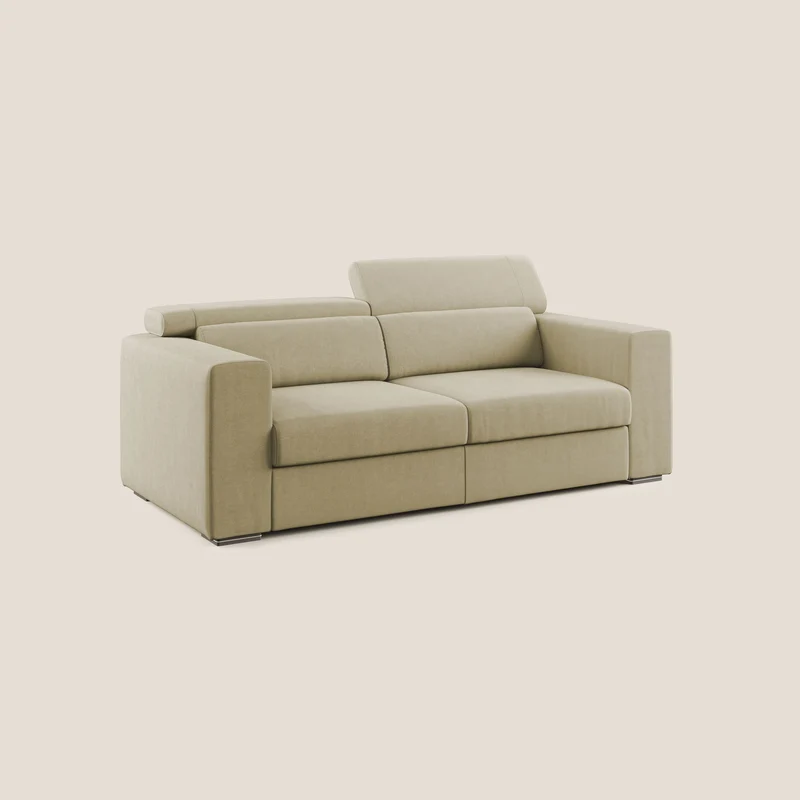 Vegas canapé avec têtières inclinables en microfibre imperméable T11 beige