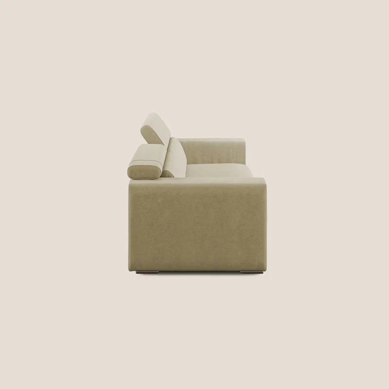 Vegas canapé avec têtières inclinables en microfibre imperméable T11 beige