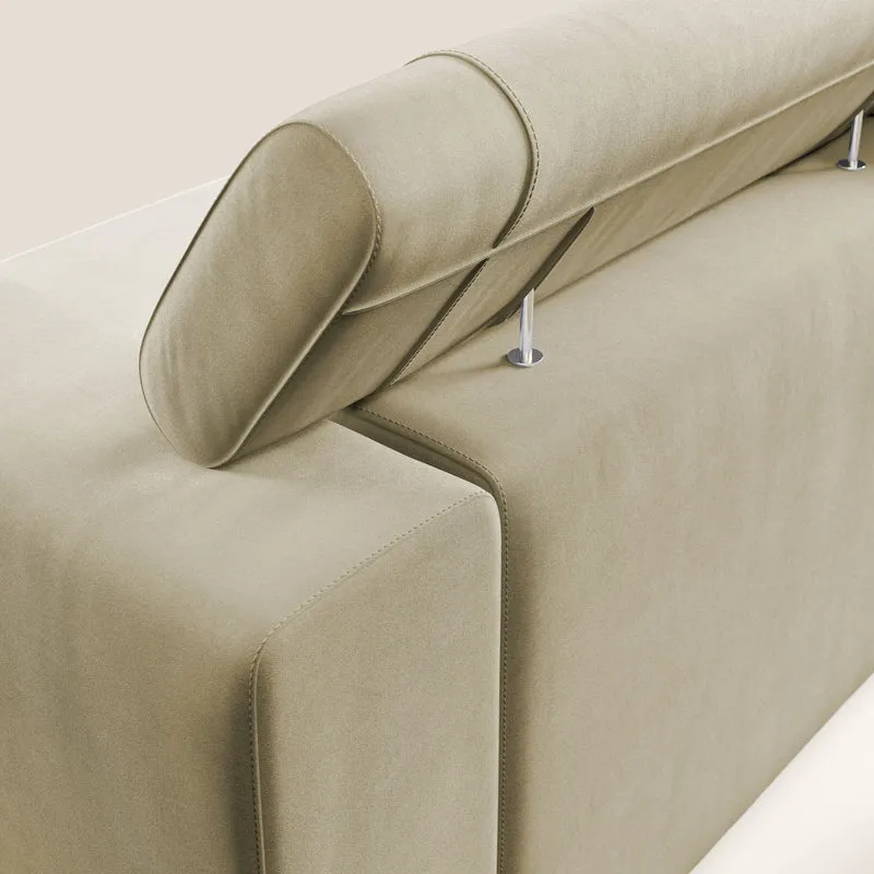Vegas canapé avec têtières inclinables en microfibre imperméable T11 beige