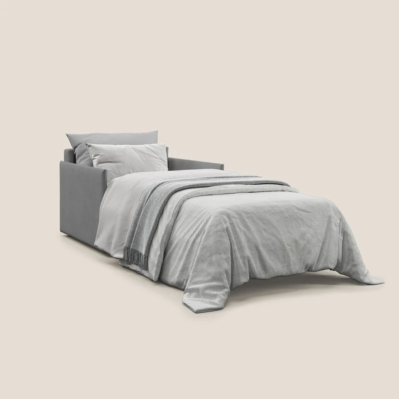Evans fauteuil convertible en tissu imperméable T02 gris