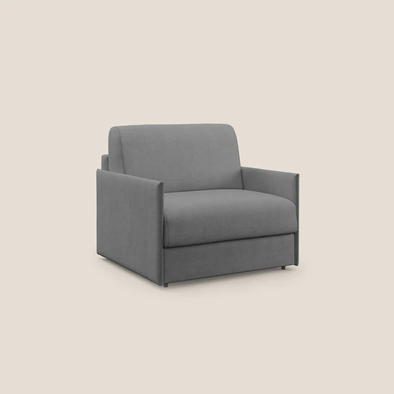Evans fauteuil convertible en tissu imperméable T02 gris