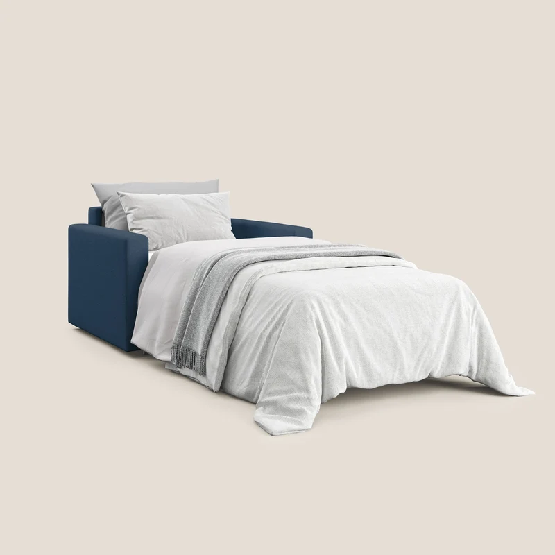 Chris Fauteuil convertible en tissu imperméable T13 bleu
