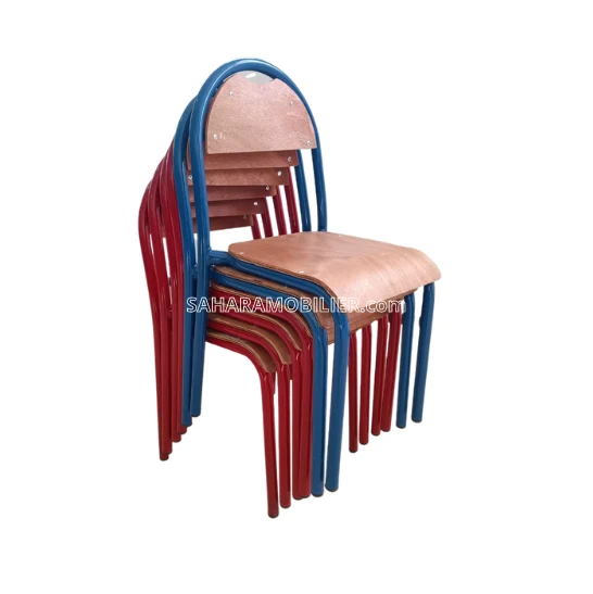 Chaise semi métallique petit modèle Dossier rond Réf. B1879
