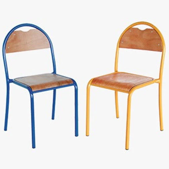 chaise semi métallique grand modèle Dossier rond A0575