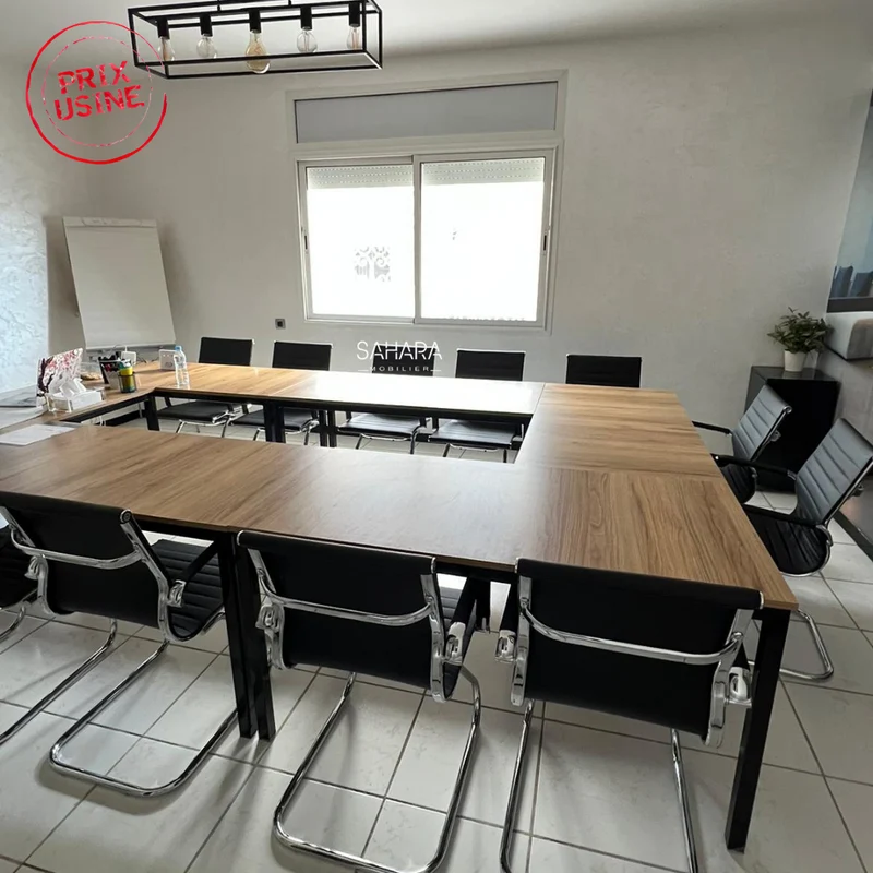 Table de réunion semi métallique 240 cm Héritage Réf. B1145