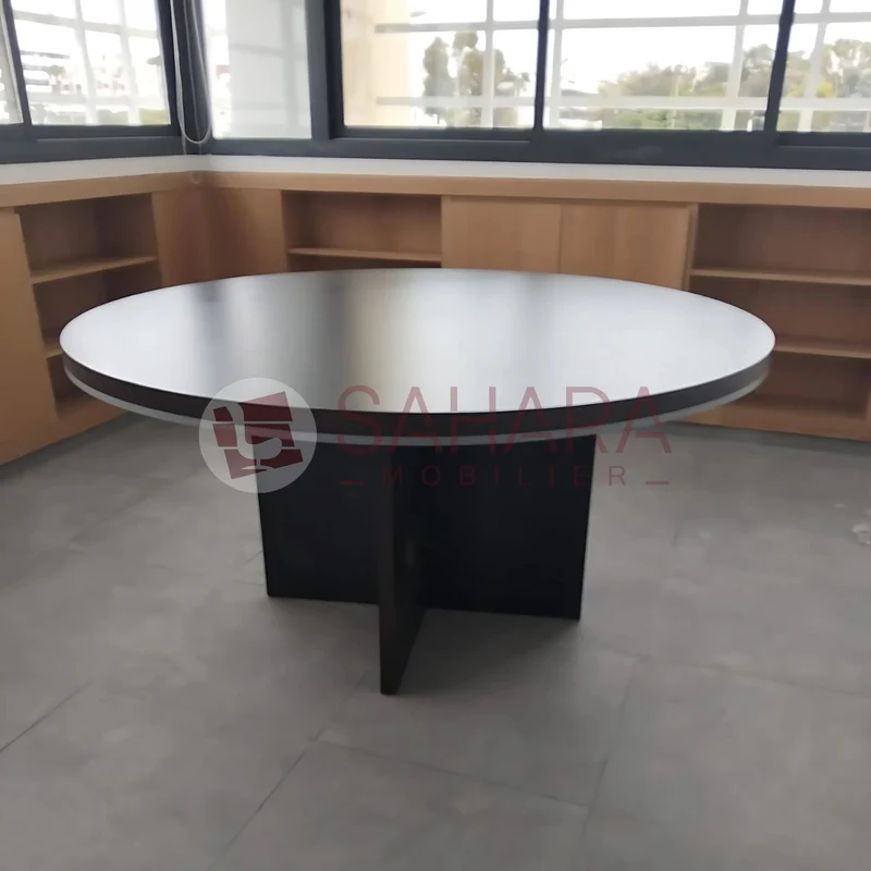 Table de réunion ronde en bois 120 cm Class Réf. A0499
