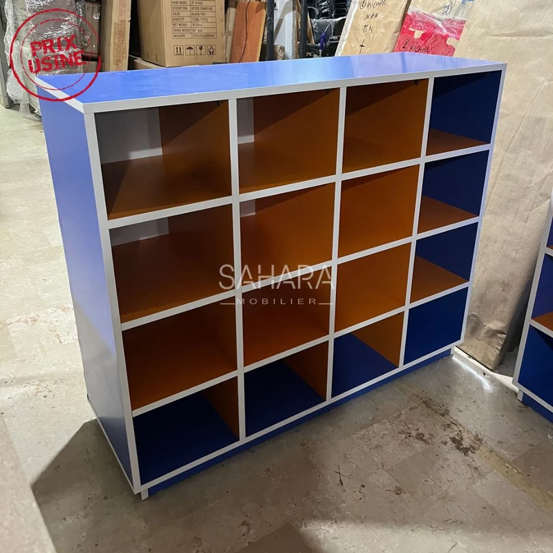 Rangement scolaire en Bois 16 cases A0563