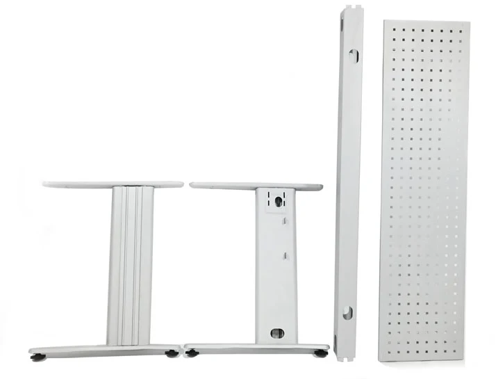 Piètement de bureau métallique avec voile métallique perforé B0917