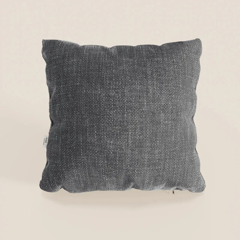 Coussin Lyon disponible en plusieurs couleurs, fabriqué en tissu tressé imperméable T06 anthracite.