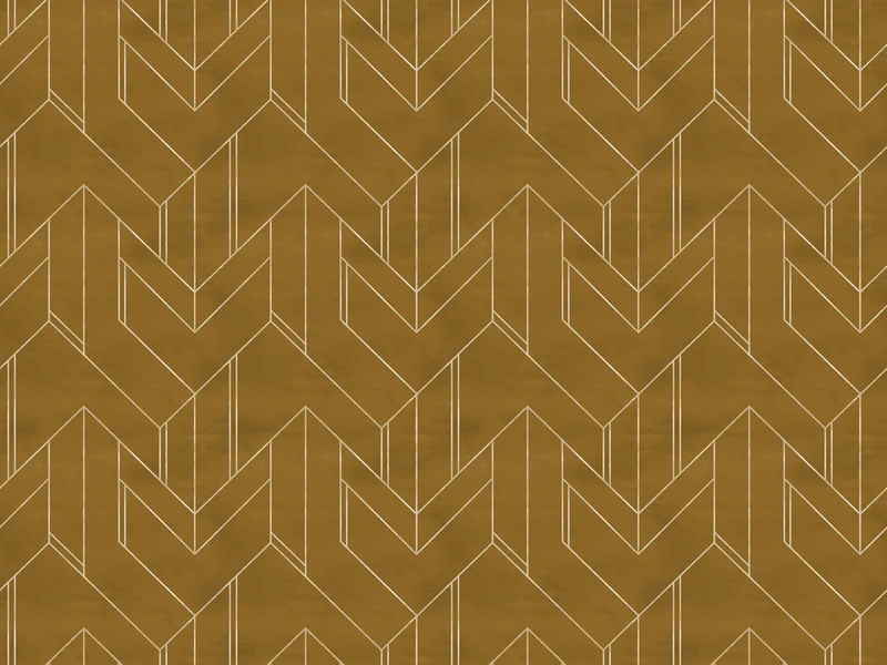 Geometrica coussins à fantaisie géométrique en velours imperméable jaune
