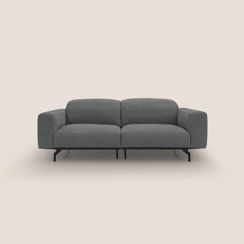 Sakura Canapé modulable en tissu flammé doux et imperméable T14 gris