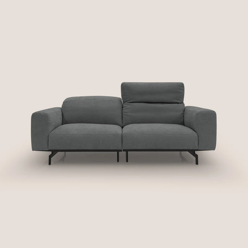 Sakura Canapé modulable en tissu flammé doux et imperméable T14 gris