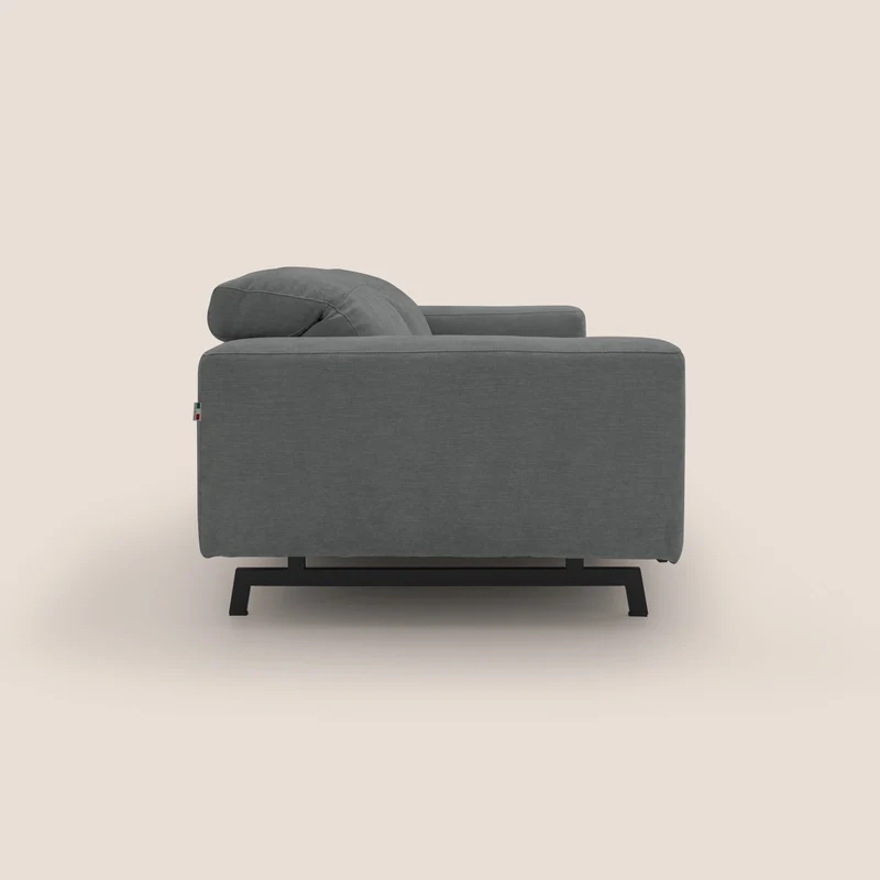 Sakura Canapé modulable en tissu flammé doux et imperméable T14 gris