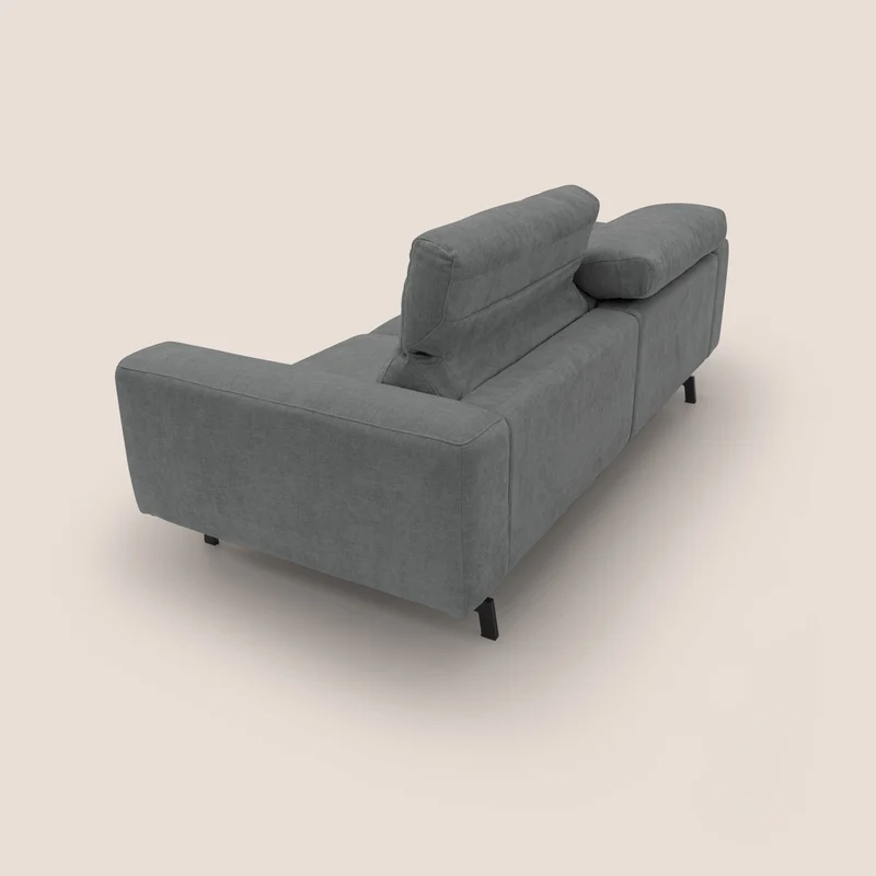 Sakura Canapé modulable en tissu flammé doux et imperméable T14 gris