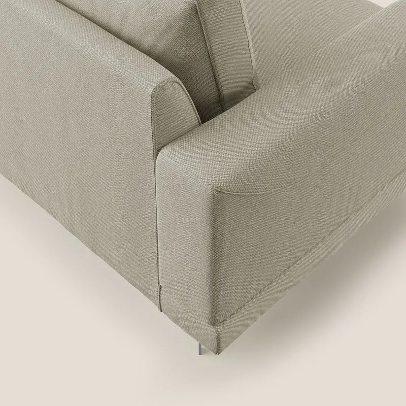 Dorian fauteuil moderne en tissu doux anti-tache T05 crème