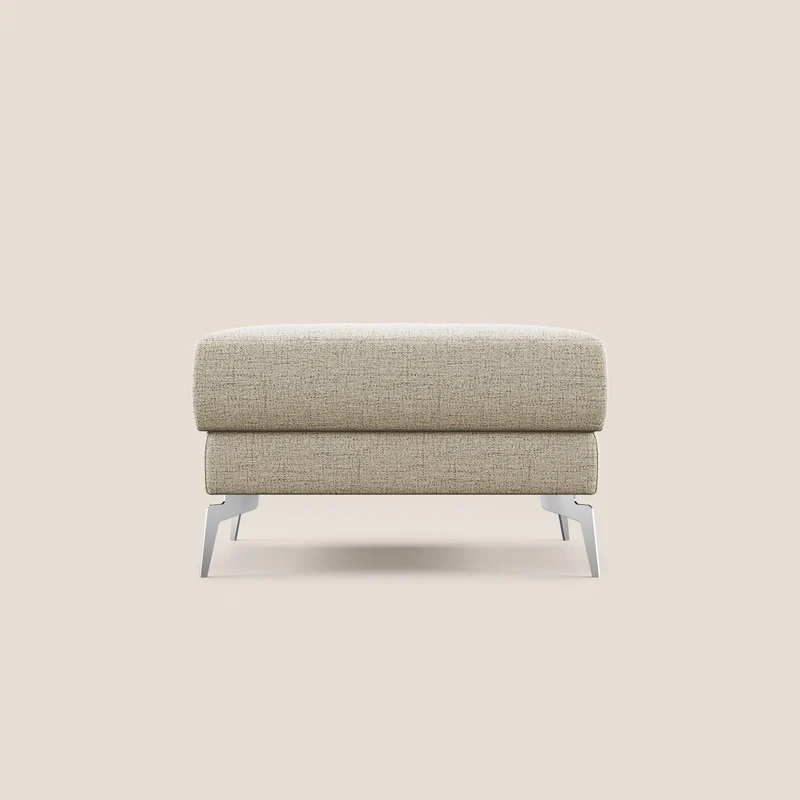Star Pouf avec pieds hauts en tissu imperméable flammé T03 beige