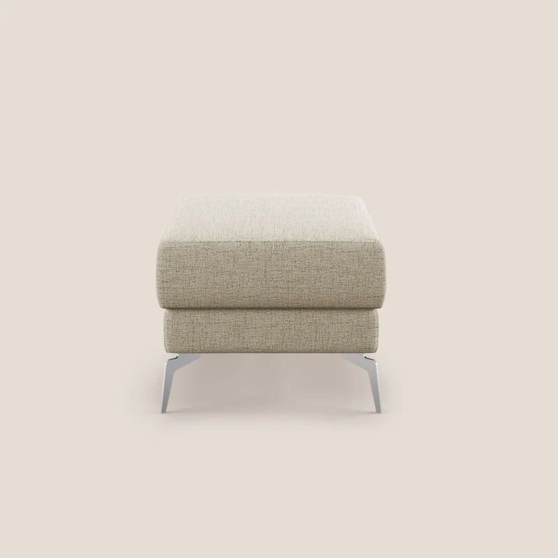 Star Pouf avec pieds hauts en tissu imperméable flammé T03 beige