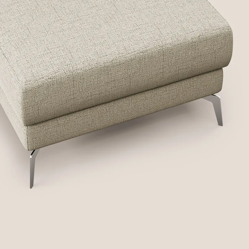 Star Pouf avec pieds hauts en tissu imperméable flammé T03 beige