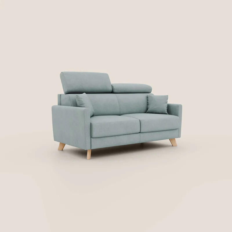Francy canapé convertible avec têtières réglables en tissu détachable T17 vert aquamarine