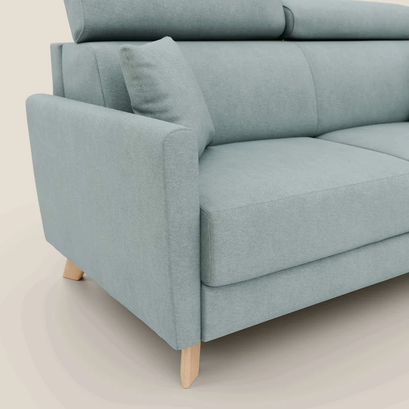 Francy canapé convertible avec têtières réglables en tissu détachable T17 vert aquamarine