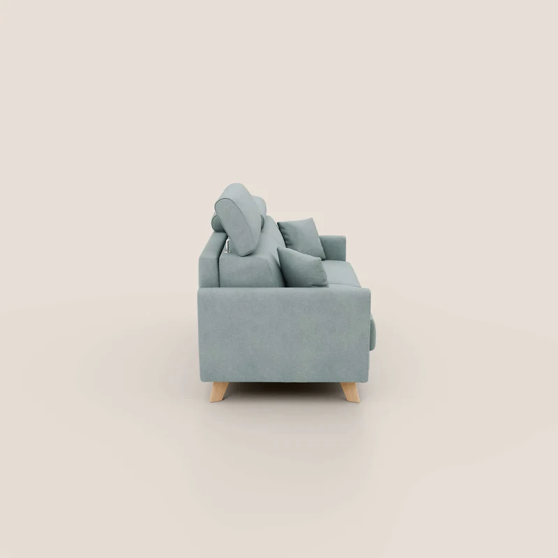 Francy canapé convertible avec têtières réglables en tissu détachable T17 vert aquamarine