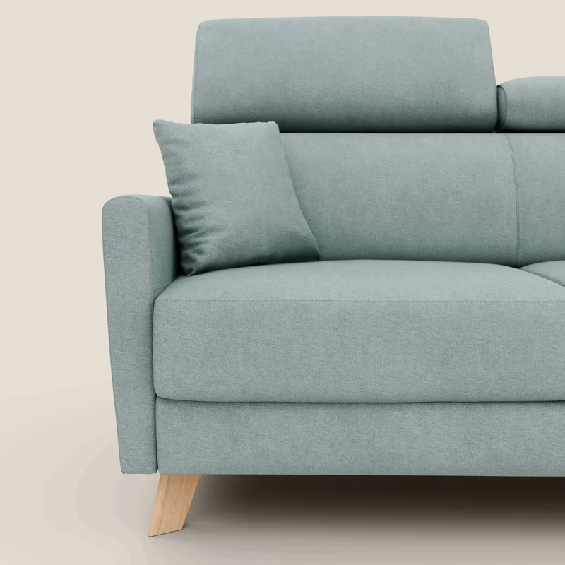 Francy canapé convertible avec têtières réglables en tissu détachable T17 vert aquamarine