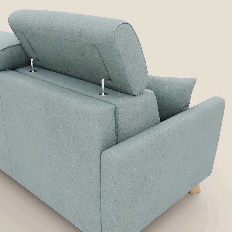 Francy canapé convertible avec têtières réglables en tissu détachable T17 vert aquamarine