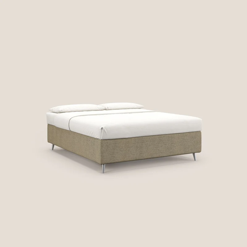 Febe sommier compact avec coffre de grande capacité en tissu imperméable T03 marron