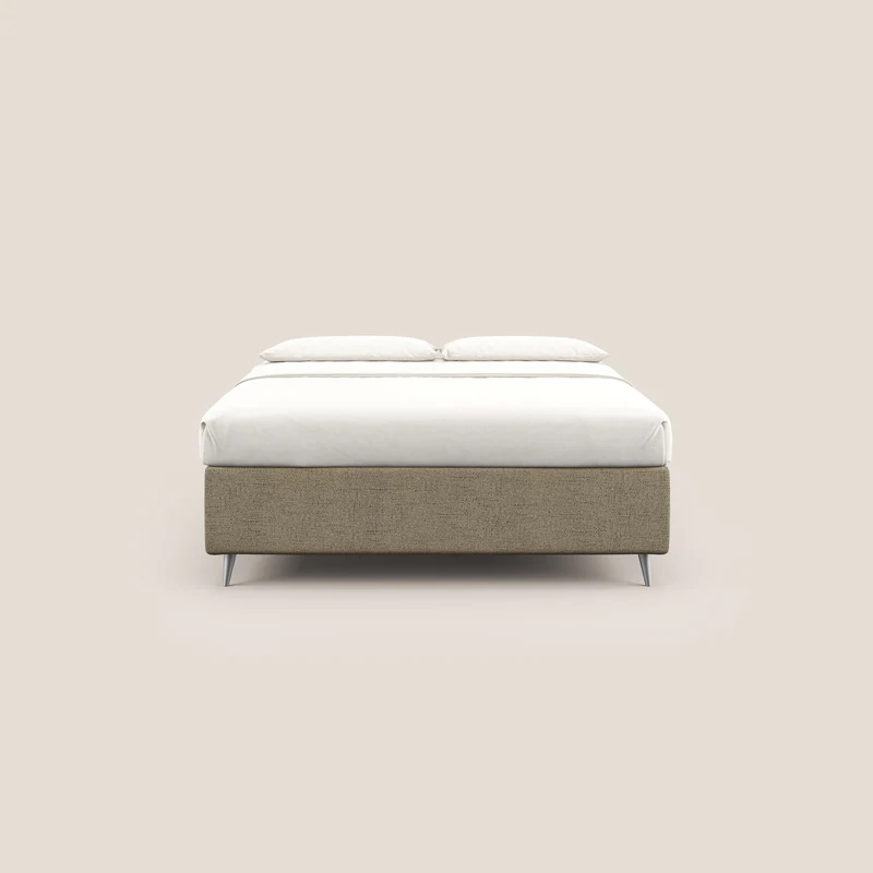Febe sommier compact avec coffre de grande capacité en tissu imperméable T03 marron