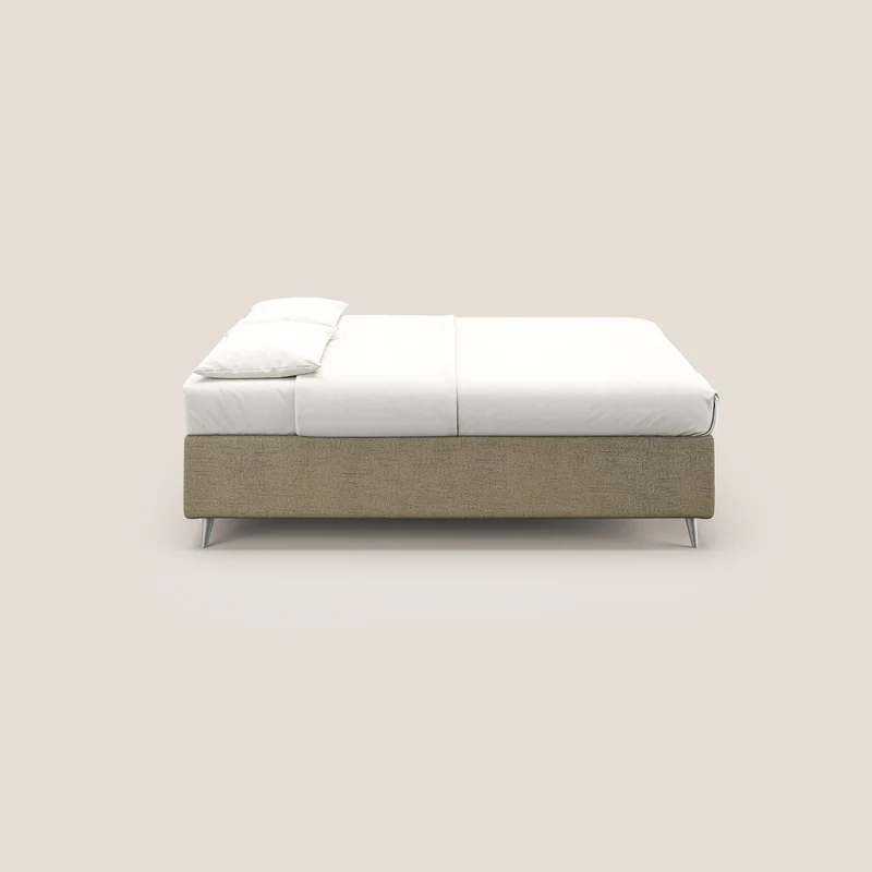 Febe sommier compact avec coffre de grande capacité en tissu imperméable T03 marron