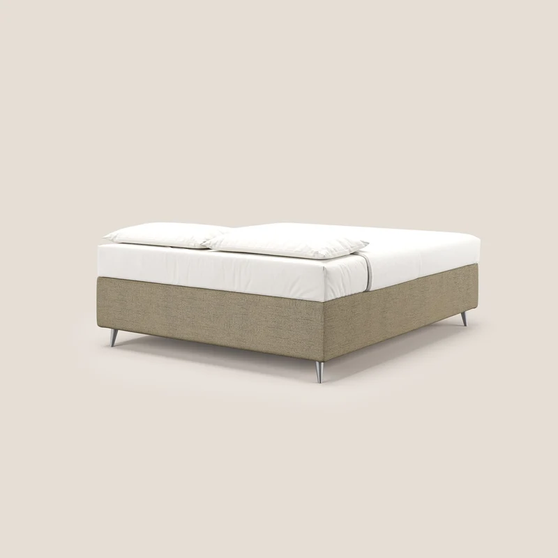 Febe sommier compact avec coffre de grande capacité en tissu imperméable T03 marron